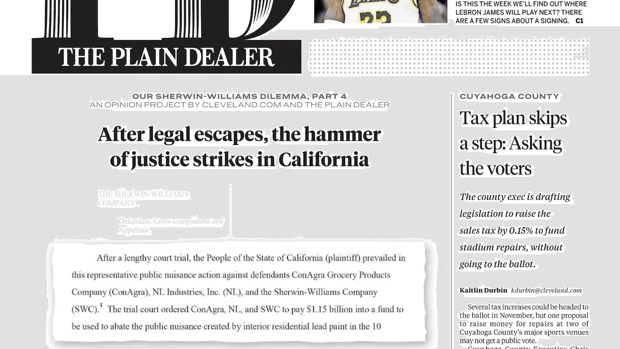 The Plain Dealer’s front page for July 14, 2026