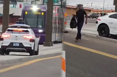 Waymo passenger fled self-driving car after it got stuck on train tracks